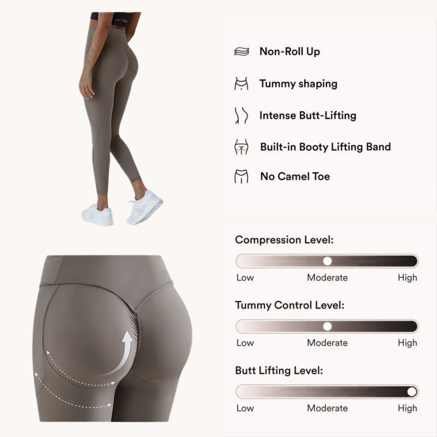 CAVAYA™ High-Waist Butt-Lifting Leggings
